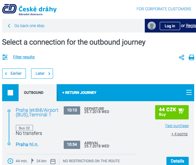 捷克 | 布拉格機場往返市區3條路線、公共交通票價攻略