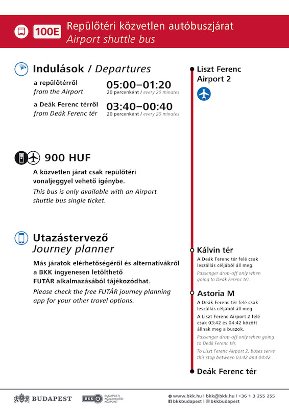 匈牙利 | 布達佩斯：如何搭100E公車往返市區 - 李斯特費倫茨國機機場