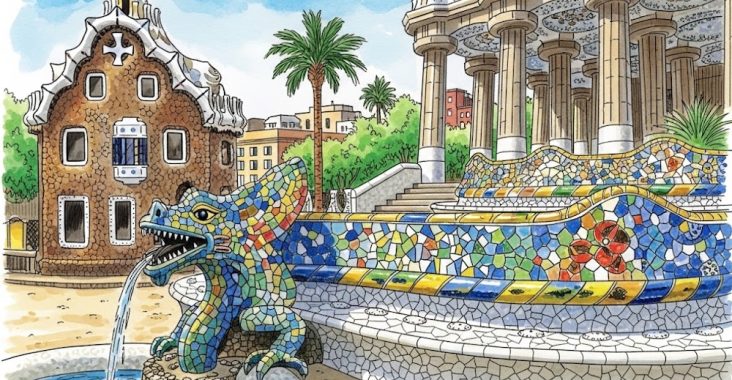 巴塞隆納搭公車往返奎爾公園 Park Güell省力攻略